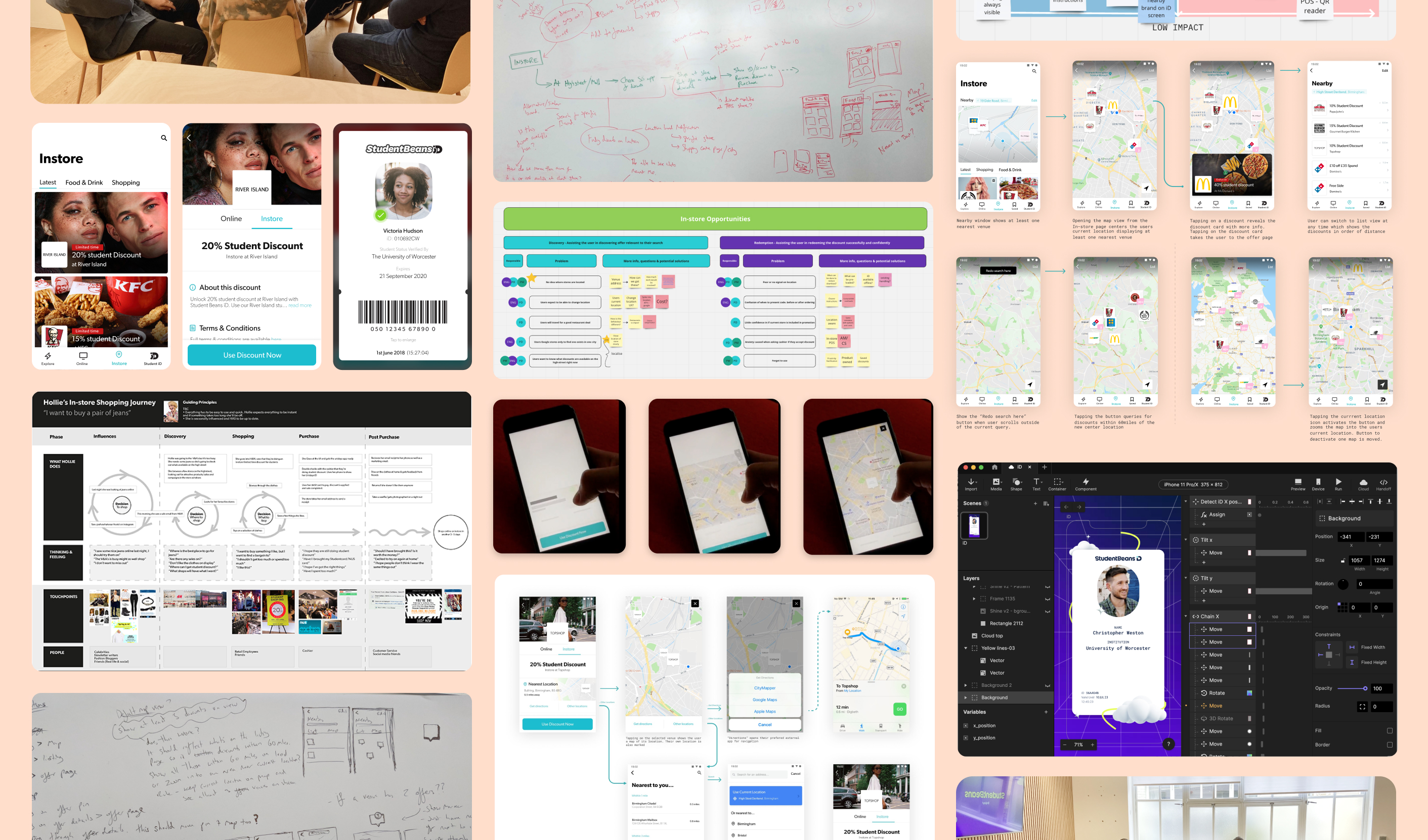 image showing the work that went into the in-store feature on Student Beans