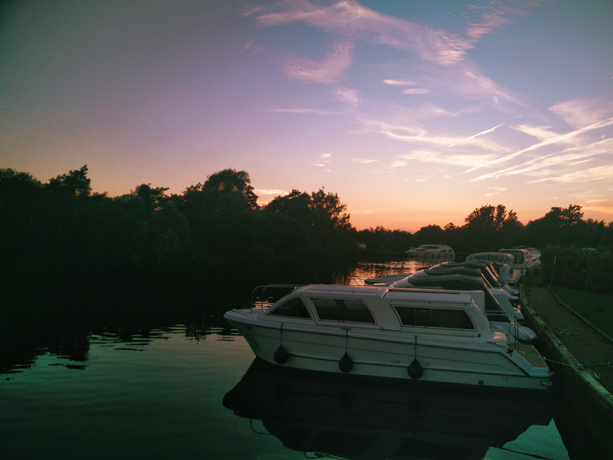 sunset on the marina