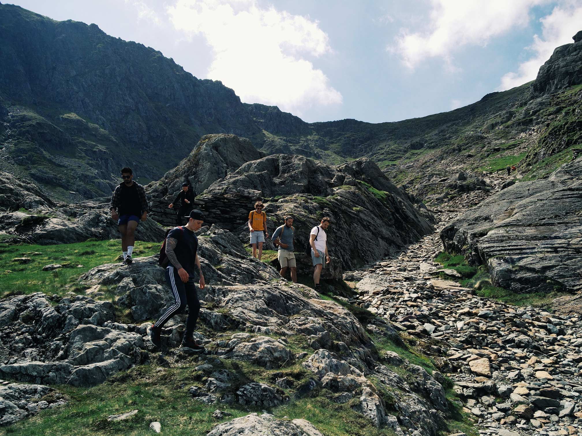 walking down snowdon